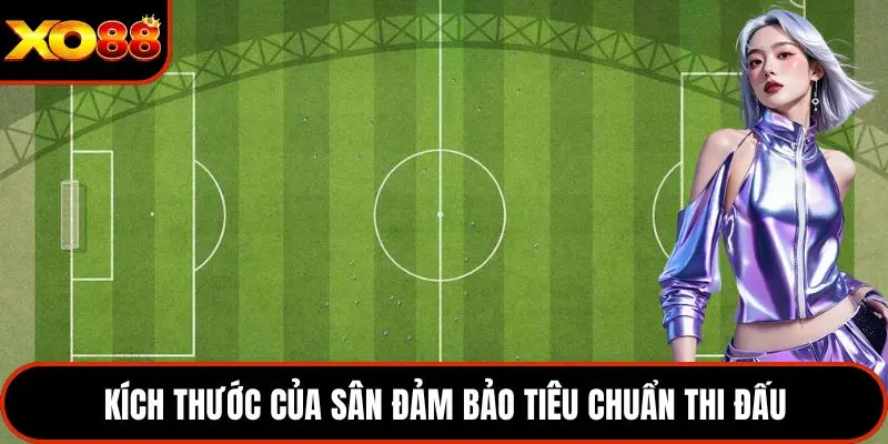 Kích thước của sân đảm bảo tiêu chuẩn thi đấu