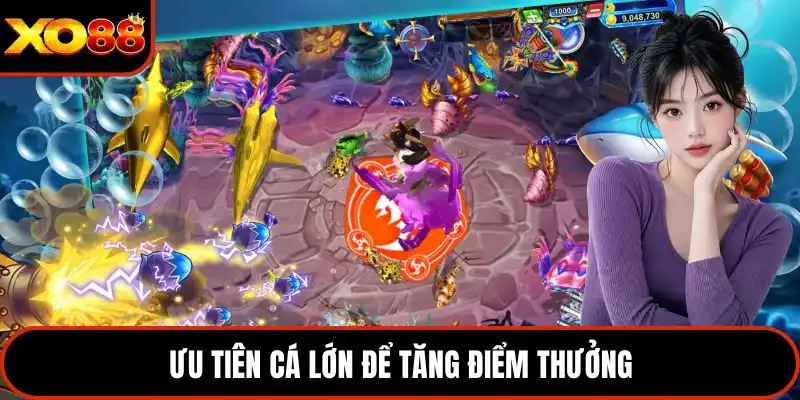 Ưu tiên cá lớn để tăng điểm thưởng  